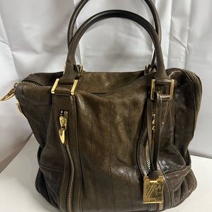 Large Leather Rachel Zoe Satchel Handbag.